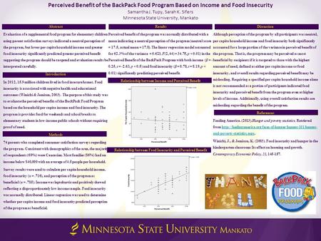 Abstract Evaluation of a supplemental food program for elementary children using parent satisfaction surveys indicated a neutral perception of the program,