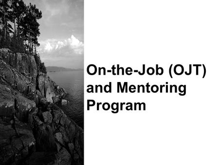 On-the-Job (OJT) and Mentoring Program. 2 Performance Objectives Explain the difference between Phase I, Pre-Service Training Academy, and Phase II, OJT.