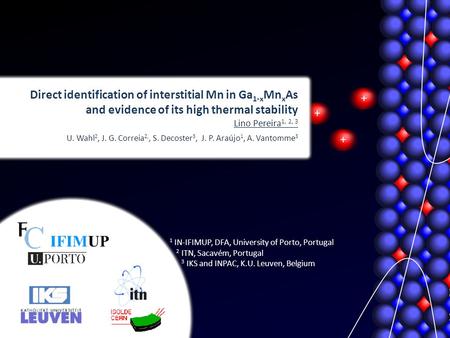 Direct identification of interstitial Mn in Ga 1-x Mn x As and evidence of its high thermal stability Lino Pereira 1, 2, 3 U. Wahl 2, J. G. Correia 2,,