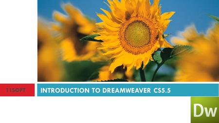 INTRODUCTION TO DREAMWEAVER CS5.5 1 11SOFT. OVERVIEW  DreamWeaverCS5.5  Defining a site  Site files  Authoring views  Property Inspector  AP Divs.