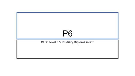 P6 BTEC Level 3 Subsidiary Diploma in ICT. Automation The end user of a spreadsheet may be proficient in using the software, but the more that you automate.