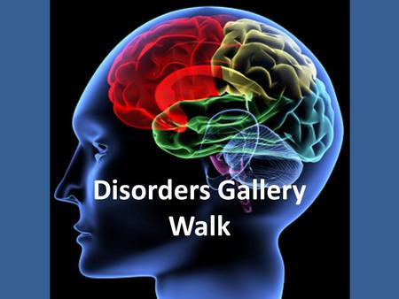 Disorders Gallery Walk. Choose one of the following disorders Panic Disorder OCD Conversion Disorder Hypochondriasis Dissociative Fugue Dissociative Identity.