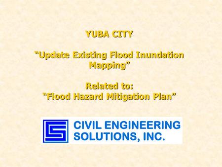 “Update Existing Flood Inundation Mapping”