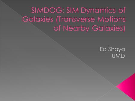  SIM-Lite: 6 m baseline optical interferometer in space for precision/deep astrometry.  Pointing mode not survey (spinning).  SIM concept is finishing.