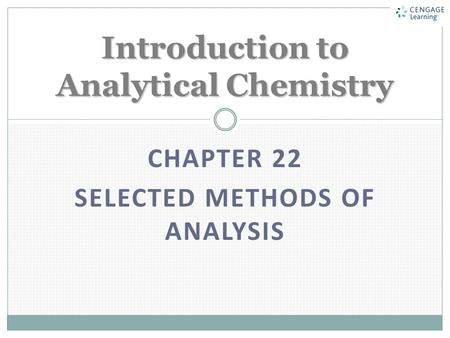 Introduction to Analytical Chemistry