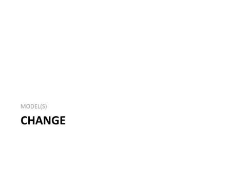 CHANGE MODEL(S). Change Curve Return to meaningful life Normal Functioning Shock & Denial Avoidance Fear Confusion Numbness Blame Anger Anxiety Embarrassment.