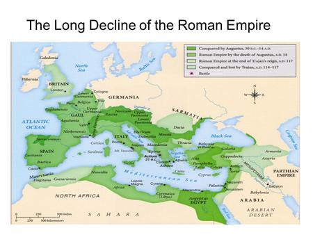 The Long Decline of the Roman Empire. Crisis and Reform Rome’s economy weakened Hostile tribes on the borders Pirates on the seas No new sources of wealth.