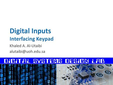 Digital Inputs Interfacing Keypad