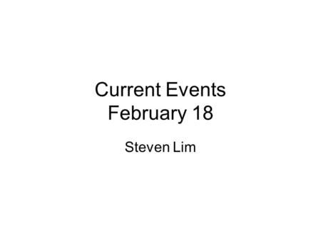 Current Events February 18 Steven Lim. Ugandan children who have completed primary school now get what?