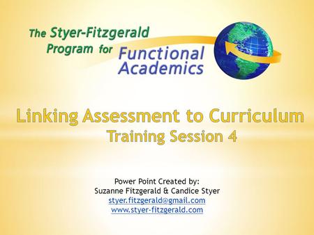 Linking Assessment to Curriculum Training Session 4