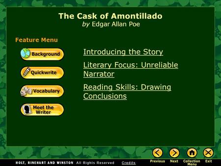 The Cask of Amontillado by Edgar Allan Poe