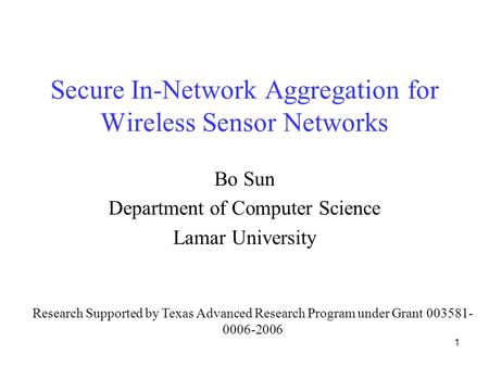 Secure In-Network Aggregation for Wireless Sensor Networks