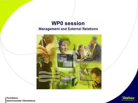 WP0 session Management and External Relations. Código 00/00 2 Index Overview A1: Project co-ordination A2: Dissemination and Exploitation Plans A3: External.