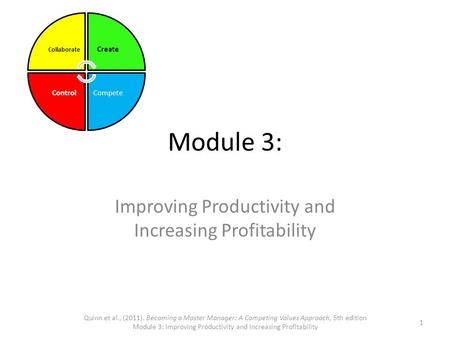 Improving Productivity and Increasing Profitability