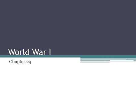 World War I Chapter 24. Section 1 Tension Builds in Europe ▫Nationalism ▫Imperialism ▫Militarism ▫Arms buildup ▫Alliance System.