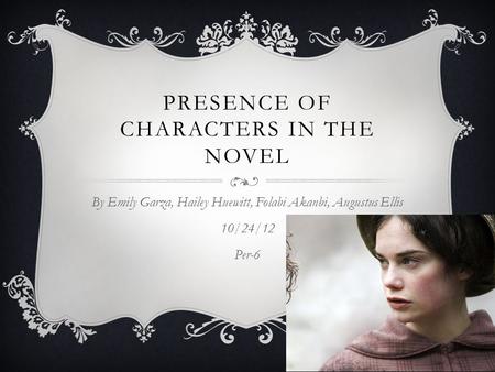 Presence of Characters in the Novel