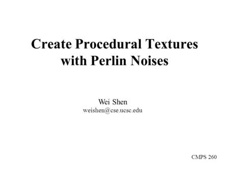 Create Procedural Textures with Perlin Noises