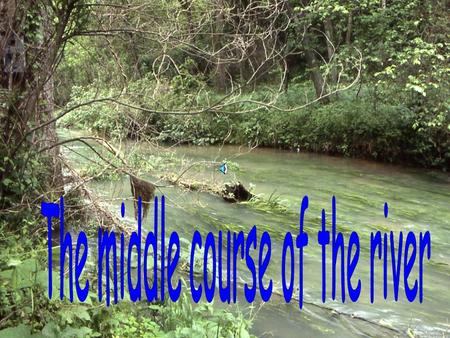 What is the long river profile? The gradient is less steep than in the upper course. The valley gets wider and flatter. Erosion is more lateral (or.