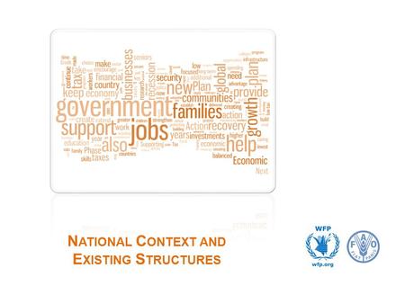 N ATIONAL C ONTEXT AND E XISTING S TRUCTURES. 1.Learning objectives 2.Context and Structures 3.National/Local Authorities: Why and How 4.Partnerships.