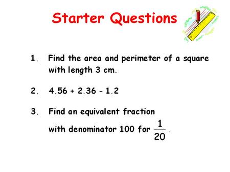 Starter Questions.