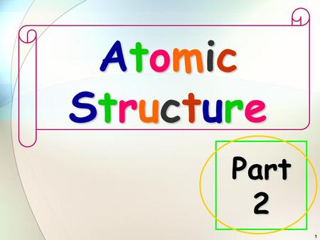 Atomic Structure Part 2.