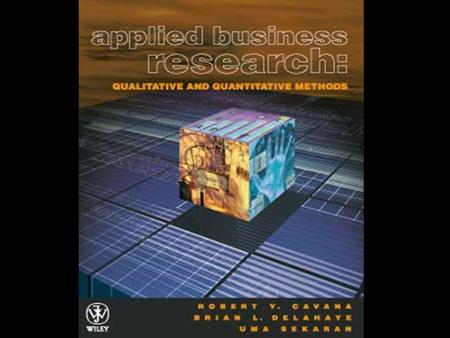 Chapter 1 Introduction to Business Research Chapter Objectives Describe what research is and state how it is defined Distinguish between applied and.