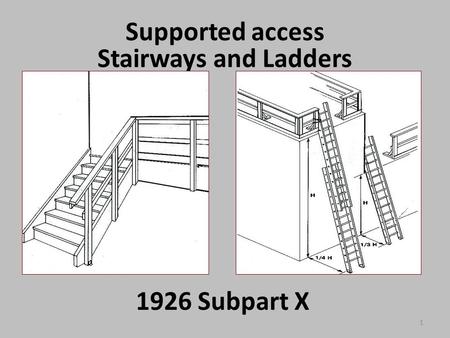 Supported access Stairways and Ladders