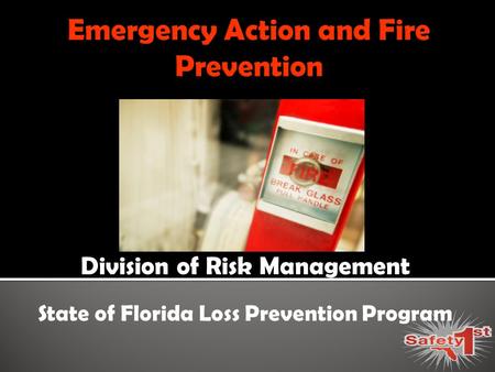 Division of Risk Management State of Florida Loss Prevention Program.