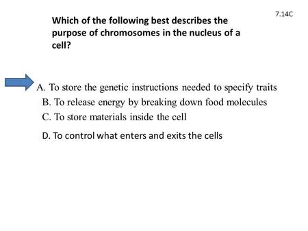 A. To store the genetic instructions needed to specify traits