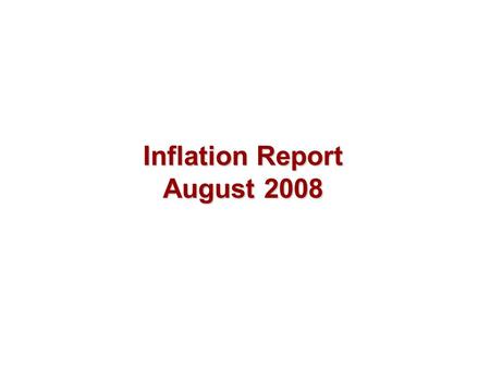 Inflation Report August 2008. Output and supply Chart 3.1 GDP at market prices (a) Sources: ONS and Bank calculations. (a) Chained-volume measures. The.