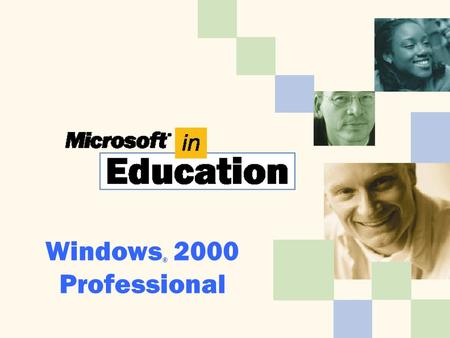 Windows ® 2000 Professional. Before You Begin Touring Windows 2000 Professional Start menu Window Taskbar.