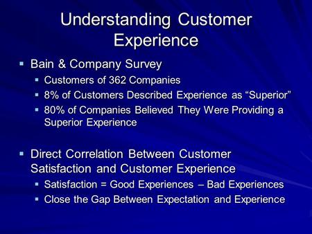 Understanding Customer Experience