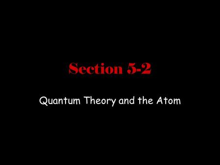 Quantum Theory and the Atom