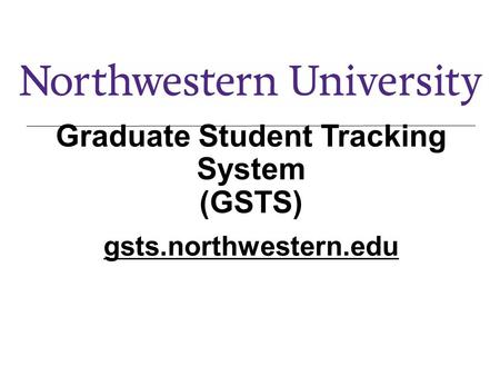 Graduate Student Tracking System (GSTS)