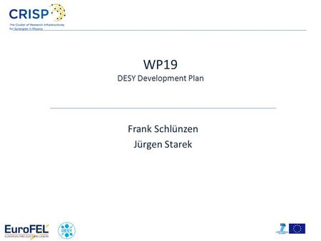 WP19 DESY Development Plan Frank Schlünzen Jürgen Starek.