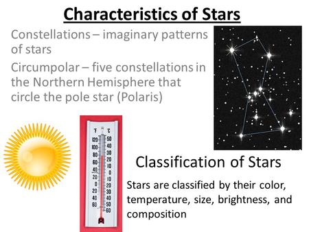 Characteristics of Stars