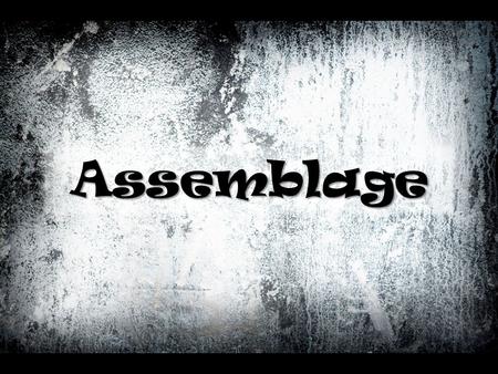 Assemblage. Assemblage sculpture is the bonding of shapes or objects by gluing, soldering, pasting, or nailing. These objects are mainly found objects.