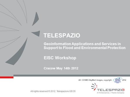 TELESPAZIO EISC Workshop