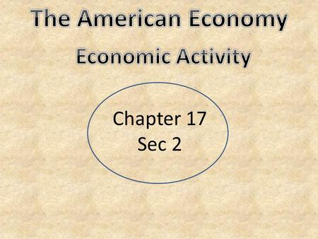 Chapter 17 Sec 2. Bell Ringer What do you do to get your pizza? What happens with the money you give the pizza shop? Name something the pizza shop owners.