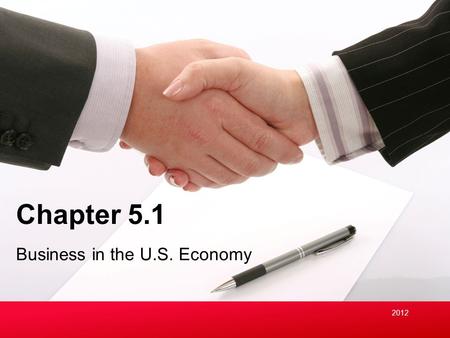 Chapter 5.1 Business in the U.S. Economy 2012.