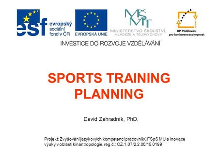 SPORTS TRAINING PLANNING