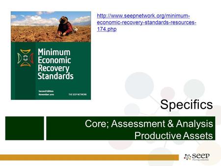 Specifics Core; Assessment & Analysis Productive Assets  economic-recovery-standards-resources- 174.php.