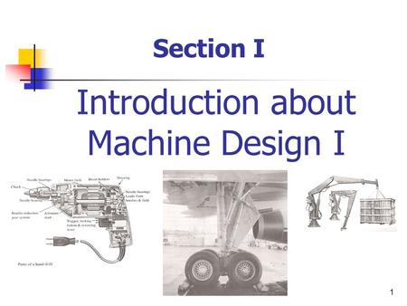 Introduction about Machine Design I