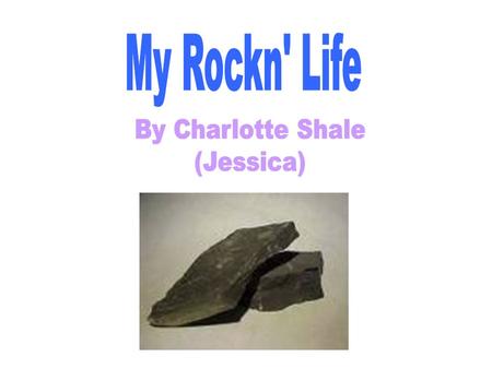 Hi, my name is Charlotte Shale. I am a Sedimentary rock called Shale, as you can see by my name. I live in Yellowstone. It is a great place to live as.