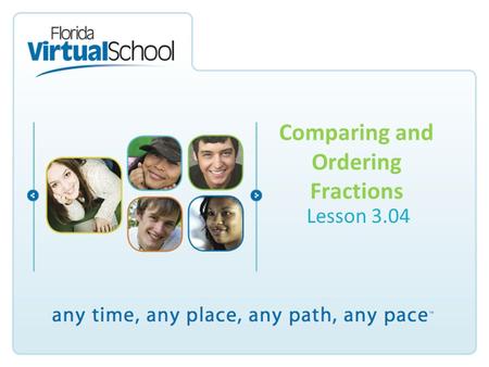 Comparing and Ordering Fractions