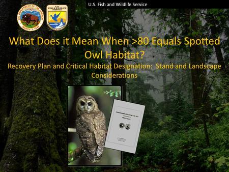 What Does it Mean When >80 Equals Spotted Owl Habitat?