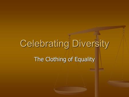 Celebrating Diversity The Clothing of Equality. Disciples of Christ Demographics 3000 Anglo congregations 3000 Anglo congregations 432 Convocation congregations.