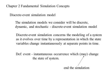 Chapter 2 Fundamental Simulation Concepts