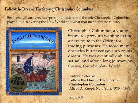 Follow the Dream: The Story of Christopher Columbus