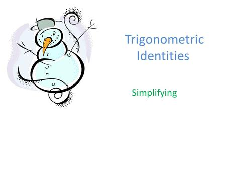 Trigonometric Identities